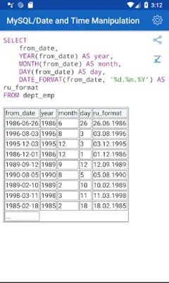 SQL Recipes android App screenshot 21